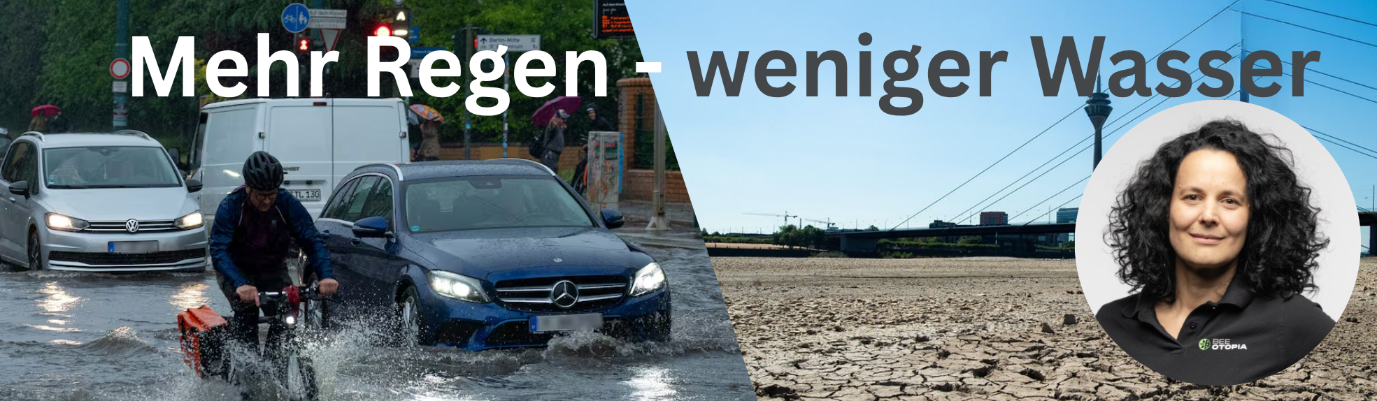 Mehr Regen - weniger Wasser: Vortragsmotiv mit Sprecherin Momo Thies